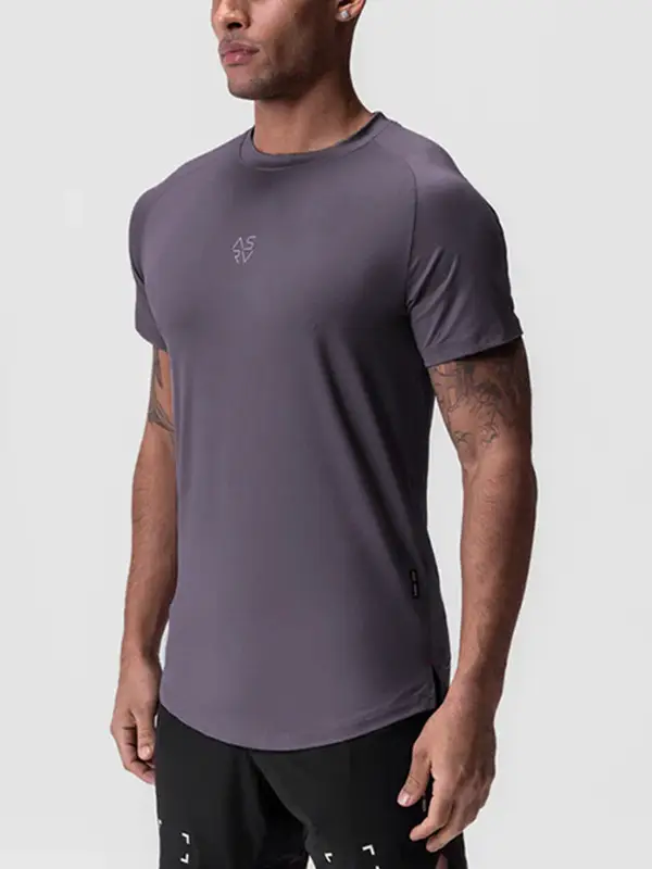 Men Black Slim Fit T-Shirt with Logo - Image 7