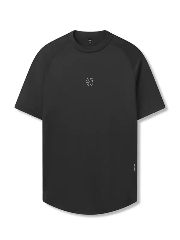 Men Black Slim Fit T-Shirt with Logo - Image 9
