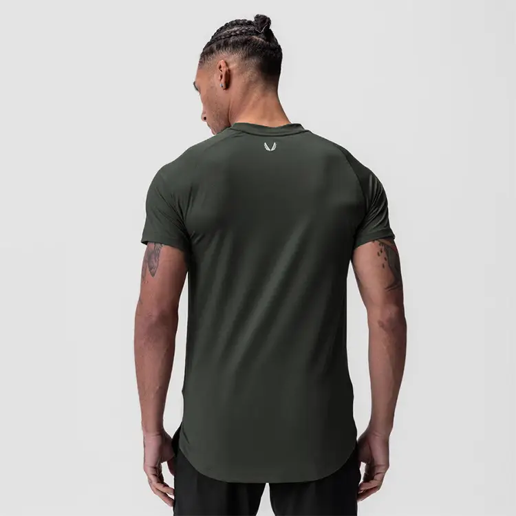 Men Black Slim Fit T-Shirt with Logo — feature 11