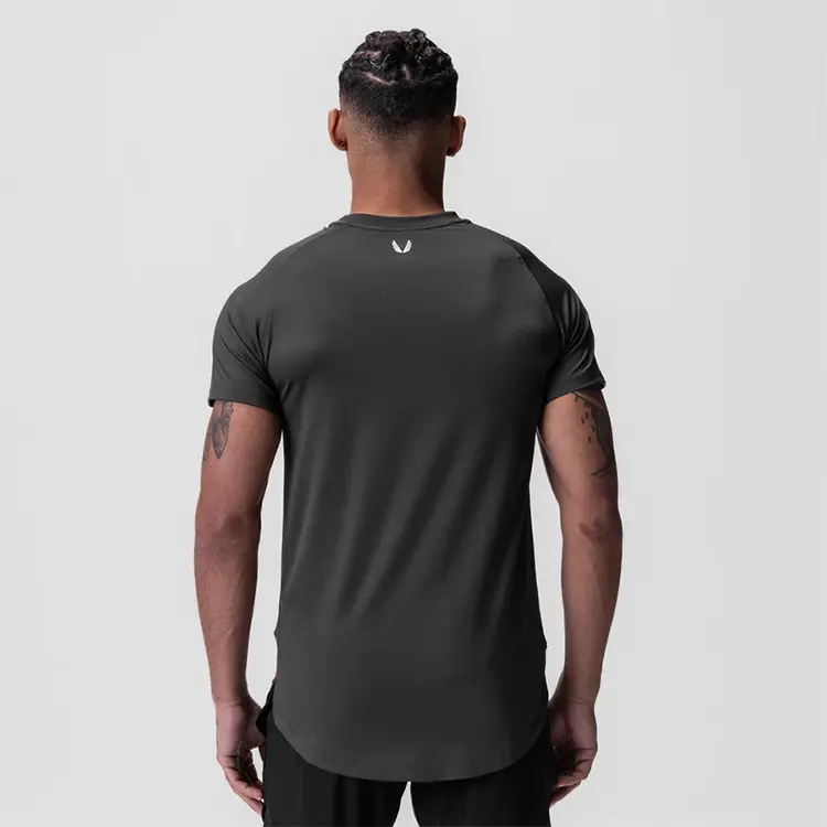 Men Black Slim Fit T-Shirt with Logo — feature 17