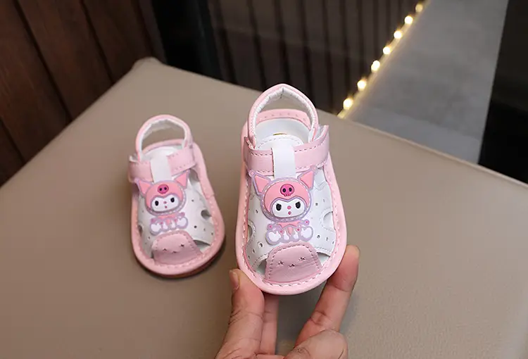 Girls Cartoon Call Sandals 0-1Yr Purple White β feature 2