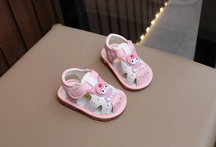 Girls Cartoon Call Sandals 0-1Yr Purple White β feature 3