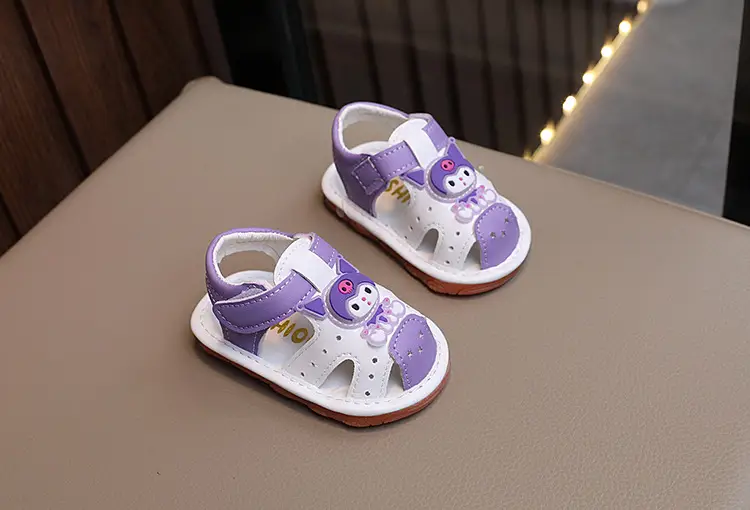 Girls Cartoon Call Sandals 0-1Yr Purple White β feature 4