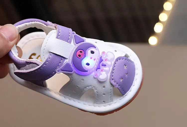Girls Cartoon Call Sandals 0-1Yr Purple White β feature 6