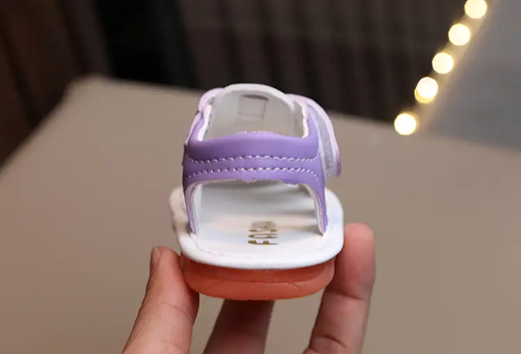 Girls Cartoon Call Sandals 0-1Yr Purple White β feature 7
