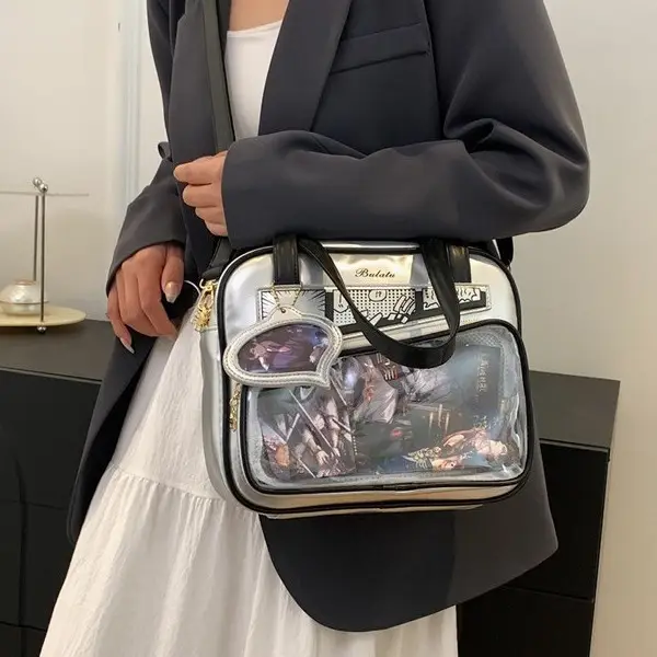Japanese Painful Bag for Girls Transparent Bar Bag - Image 5