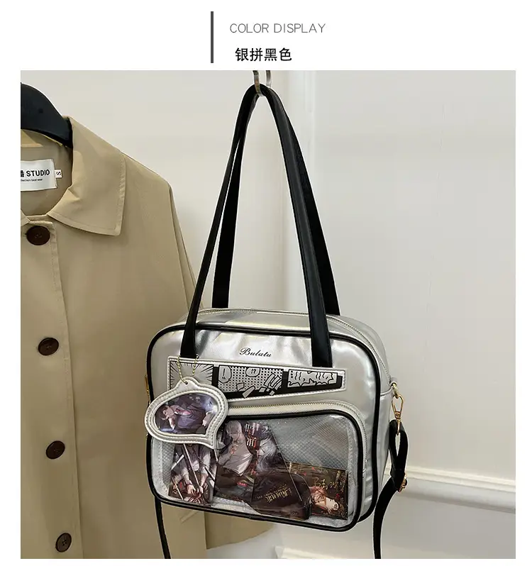 Japanese Painful Bag for Girls Transparent Bar Bag — feature 16