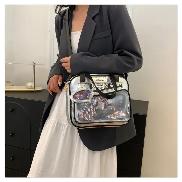 Japanese Painful Bag for Girls Transparent Bar Bag — feature 18