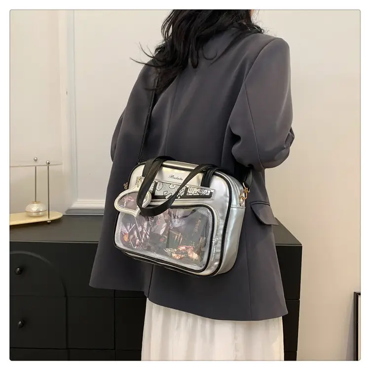 Japanese Painful Bag for Girls Transparent Bar Bag — feature 19