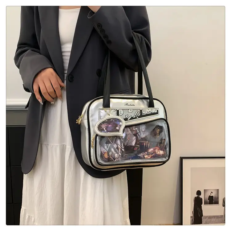 Japanese Painful Bag for Girls Transparent Bar Bag — feature 21