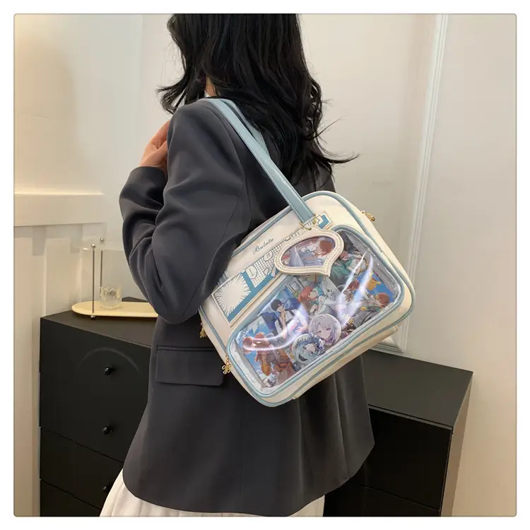 Japanese Painful Bag for Girls Transparent Bar Bag — feature 23