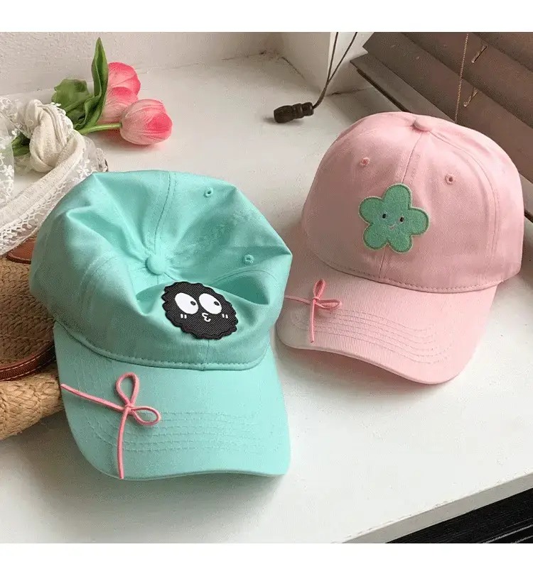 Women's Bow Embroidered Baseball Cap Wide Brim Hat — feature 8