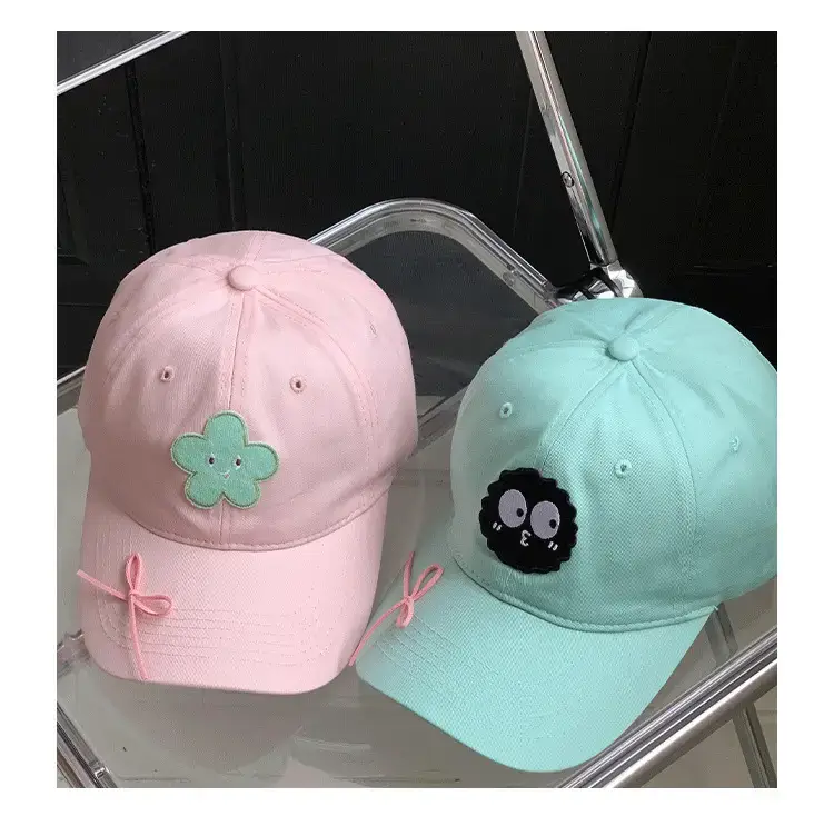 Women's Bow Embroidered Baseball Cap Wide Brim Hat — feature 9