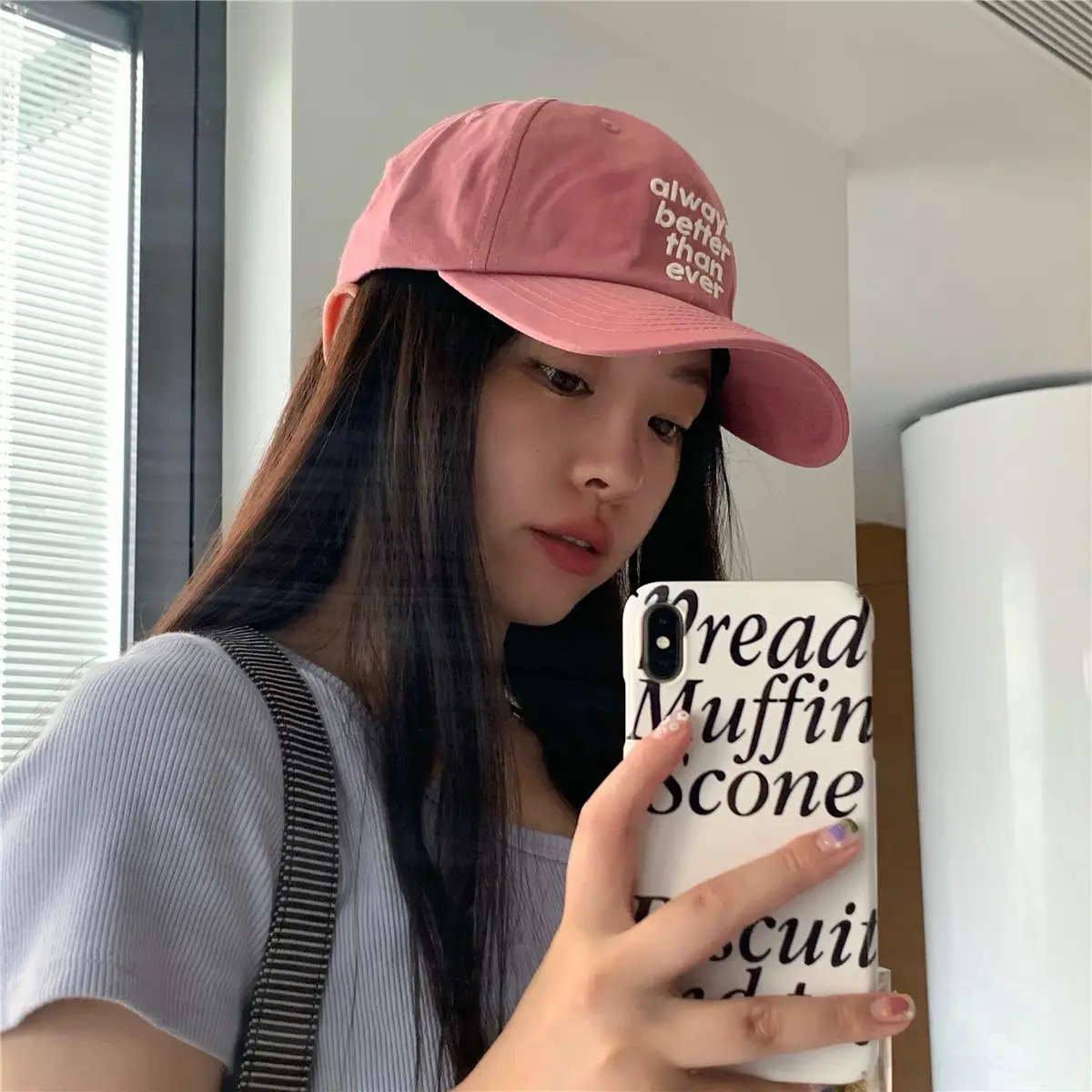 Korean Style Letter Embroidered Baseball Cap for Men Women