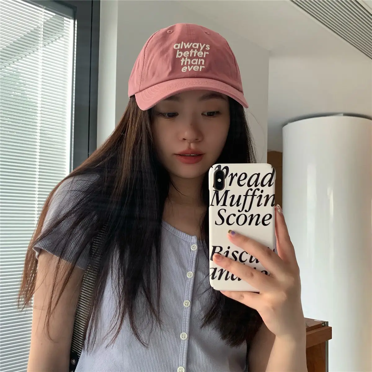 Korean Style Letter Embroidered Baseball Cap for Men Women