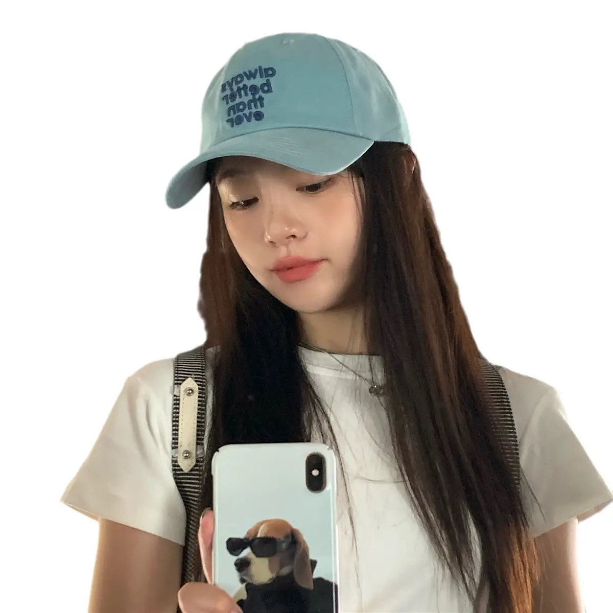 Korean Style Letter Embroidered Baseball Cap for Men Women