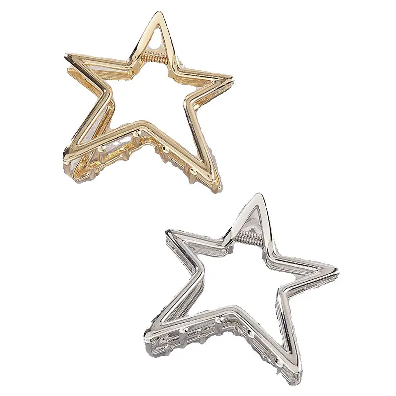 2024 New Hollow Five-Point Star Metal Hairpin Women - Image 7