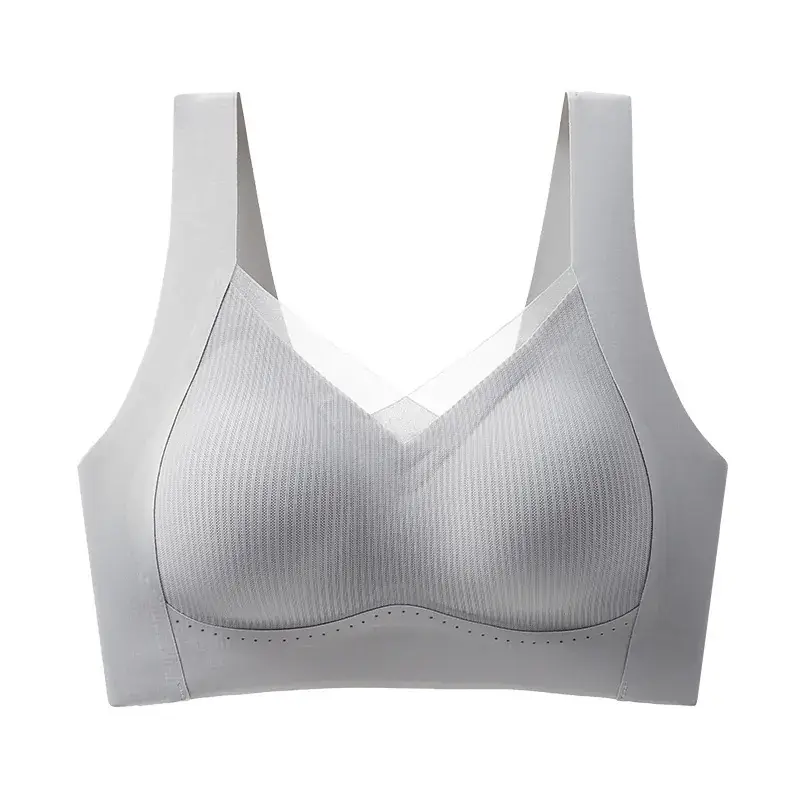 White Seamless Anti-Sagging Vest Style Bra - Image 9