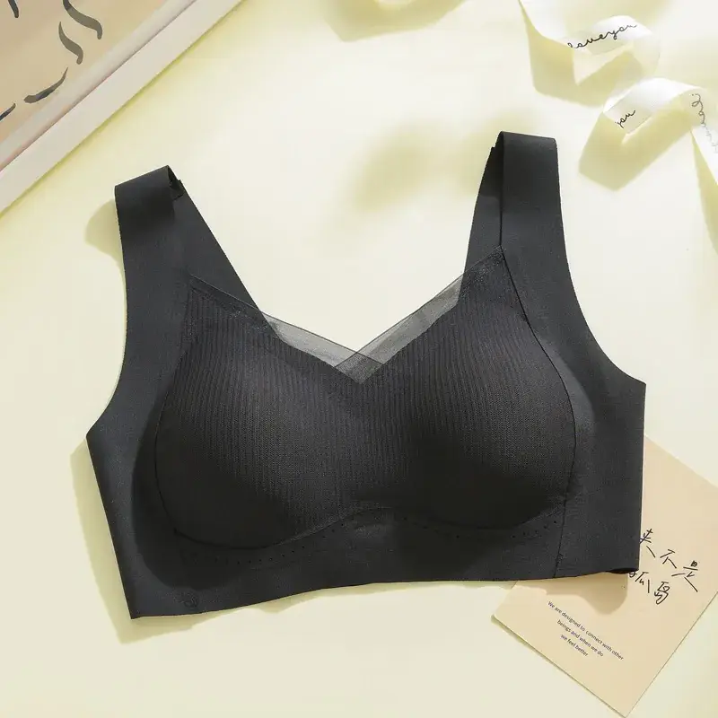 White Seamless Anti-Sagging Vest Style Bra - Image 3