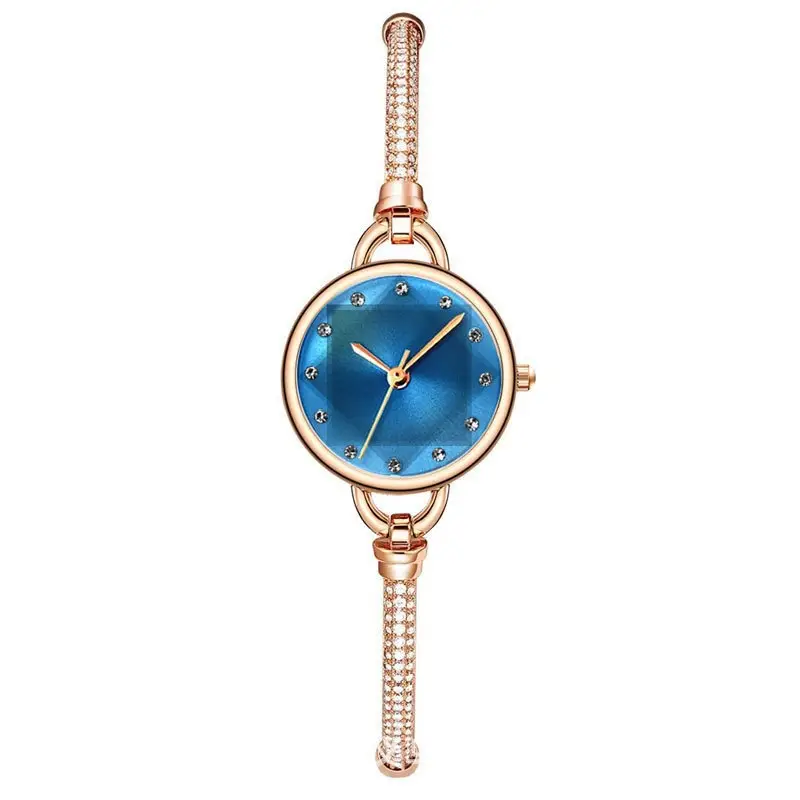 Women's Rose Gold Diamond Bracelet Watch — feature 2