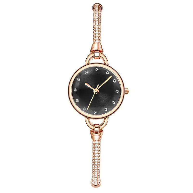 Women's Rose Gold Diamond Bracelet Watch — feature 3