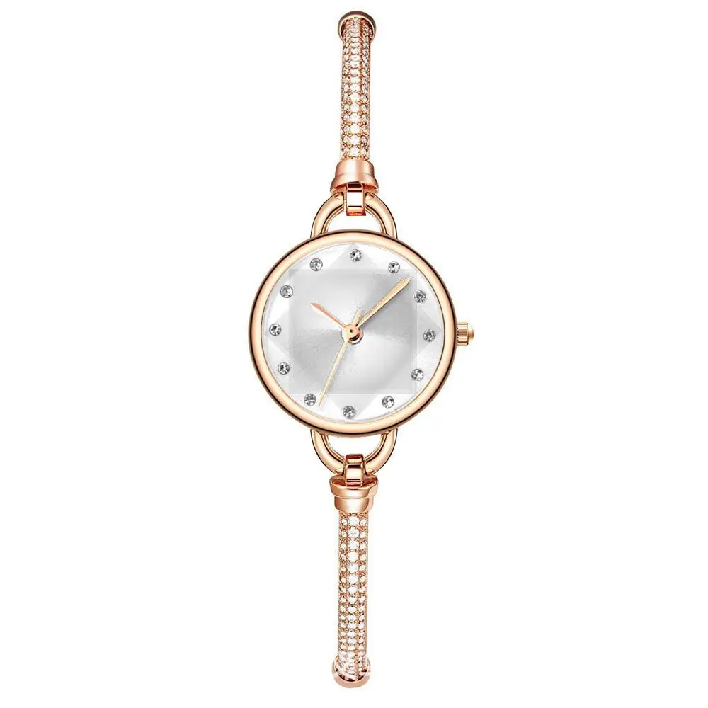 Women's Rose Gold Diamond Bracelet Watch — feature 4