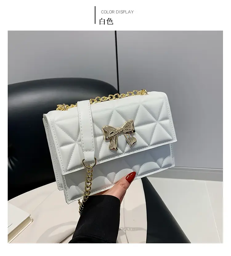 Black Diamond Embroidery Chain Shoulder Bag for Women — feature 13