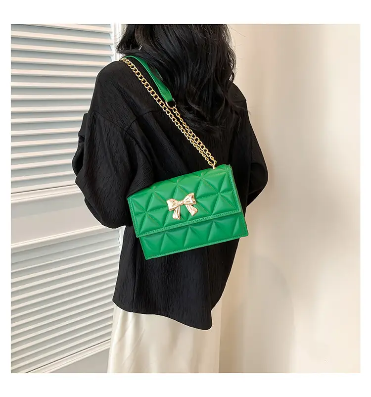 Black Diamond Embroidery Chain Shoulder Bag for Women — feature 21