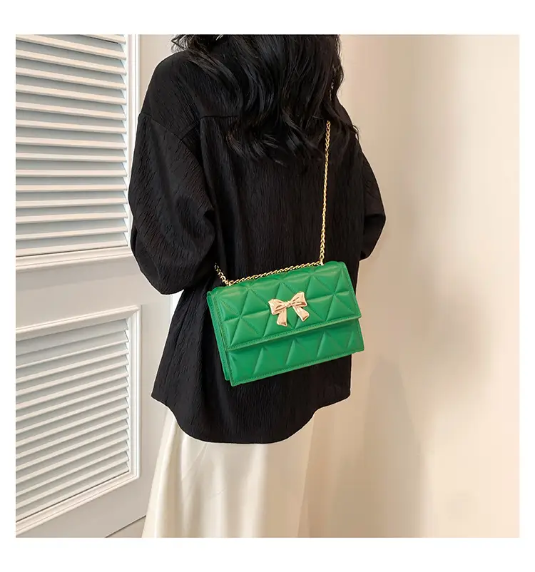 Black Diamond Embroidery Chain Shoulder Bag for Women — feature 24