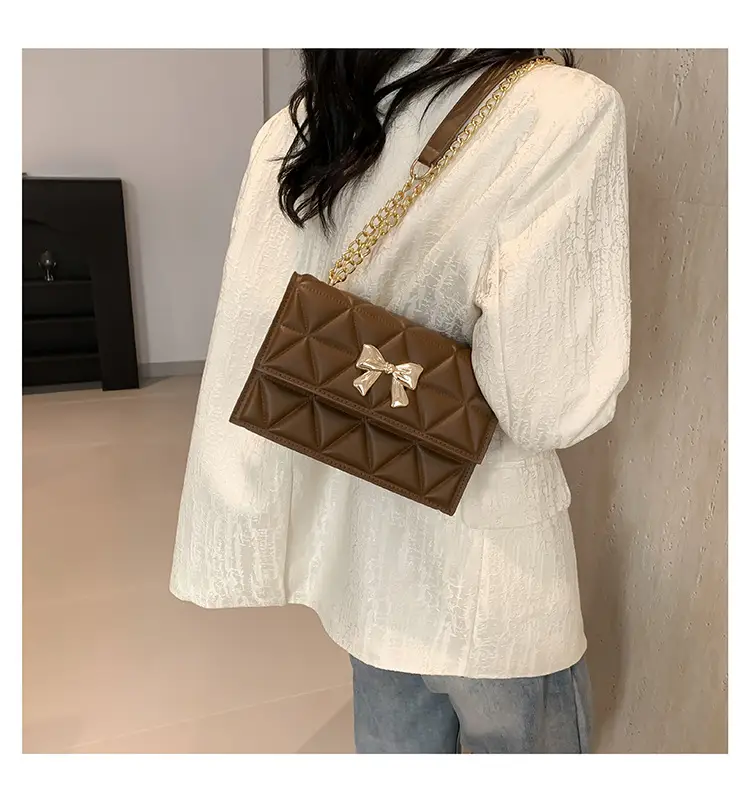 Black Diamond Embroidery Chain Shoulder Bag for Women — feature 29