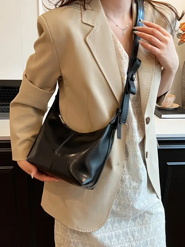 Women Crossbody Bag White Leather 2024 Summer - Image 6
