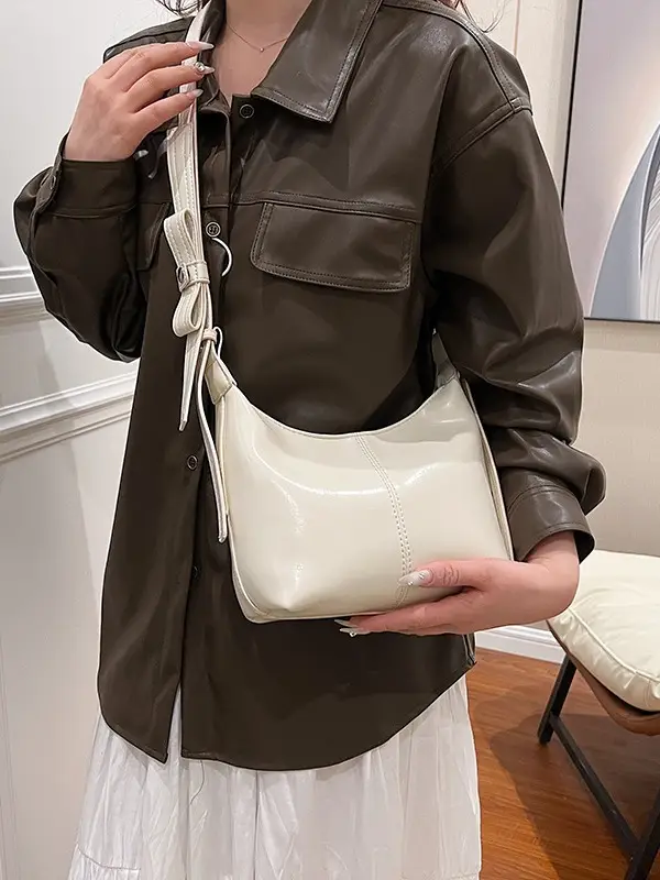 Women Crossbody Bag White Leather 2024 Summer - Image 7