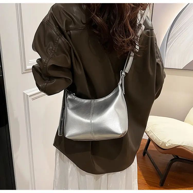 Women Crossbody Bag White Leather 2024 Summer — feature 11