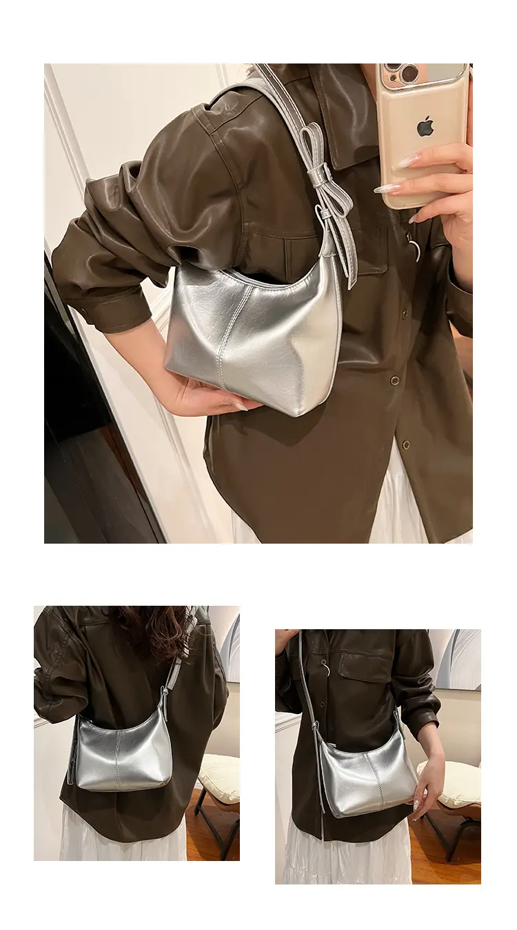 Women Crossbody Bag White Leather 2024 Summer — feature 21