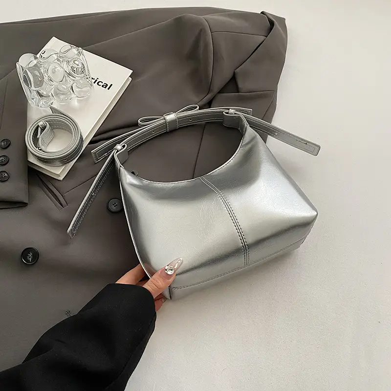 Women Crossbody Bag White Leather 2024 Summer - Image 3