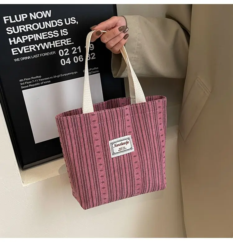 Women's 2024 Textured Shoulder Bag Pink Beige — feature 16