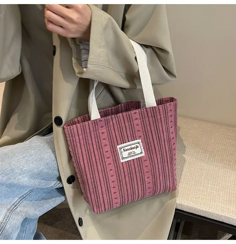 Women's 2024 Textured Shoulder Bag Pink Beige — feature 20