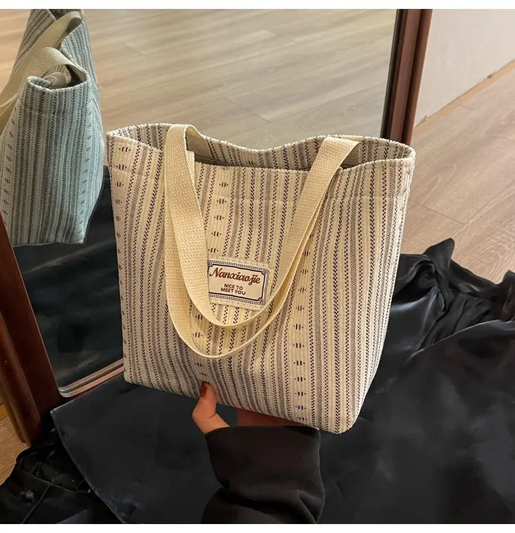 Women's 2024 Textured Shoulder Bag Pink Beige — feature 23