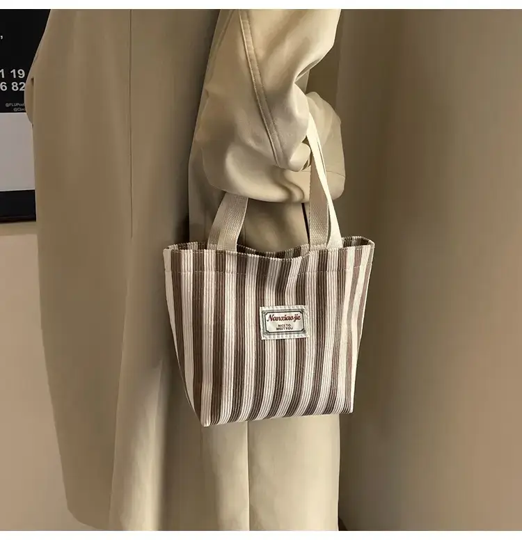 Vertical Canvas Bag Large Capacity Women's 2024 Summer — feature 15