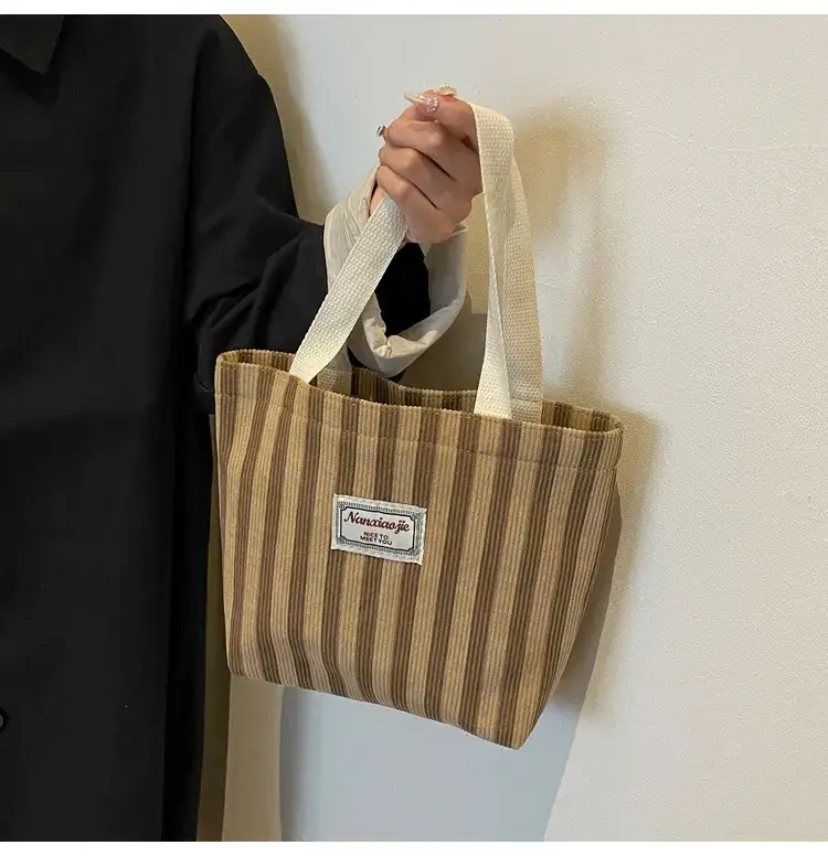 Vertical Canvas Bag Large Capacity Women's 2024 Summer — feature 22