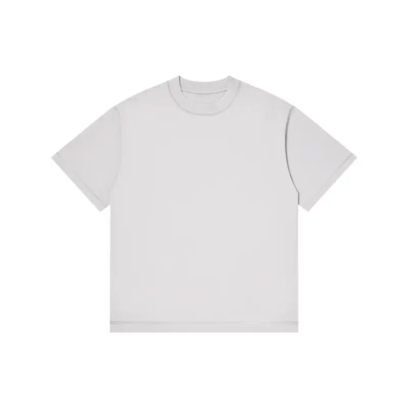Men Black Cotton T-Shirt 230g Summer Loose Fit