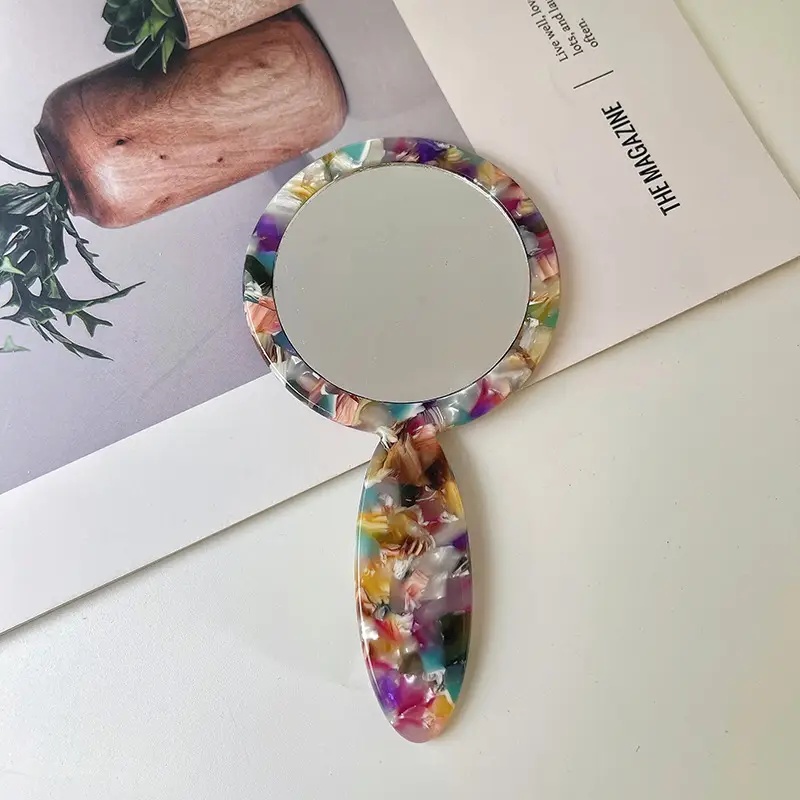 Portable Korean Handle Makeup Mirror for Daily Use — feature 10