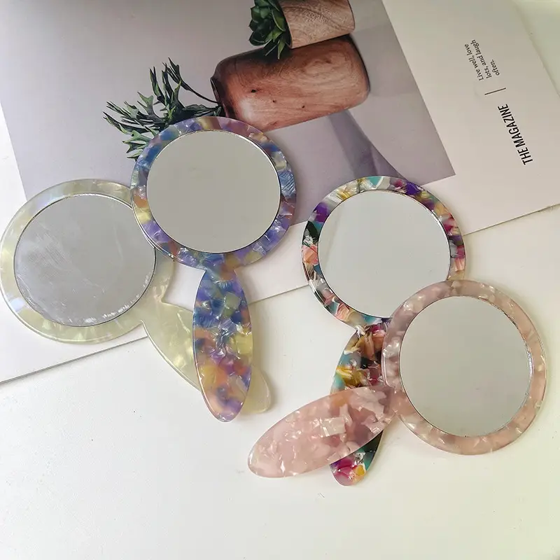Portable Korean Handle Makeup Mirror for Daily Use — feature 12