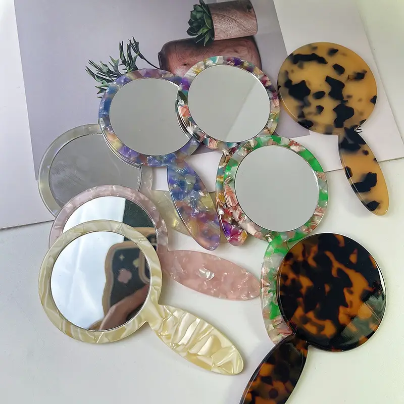Portable Korean Handle Makeup Mirror for Daily Use — feature 13