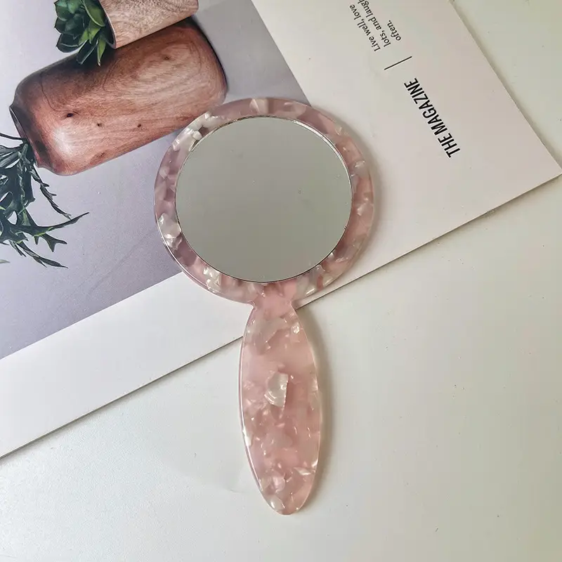 Portable Korean Handle Makeup Mirror for Daily Use — feature 9