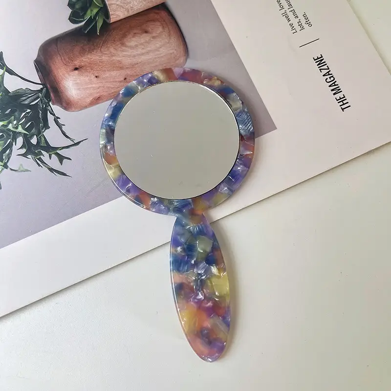 Portable Korean Handle Makeup Mirror for Daily Use - Image 5