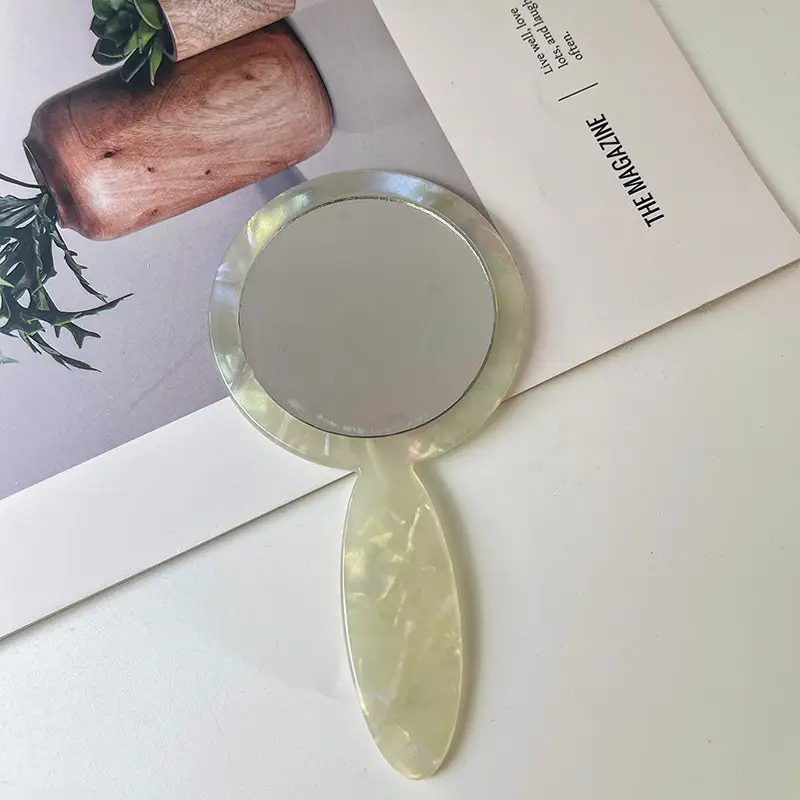 Portable Korean Handle Makeup Mirror for Daily Use - Image 6