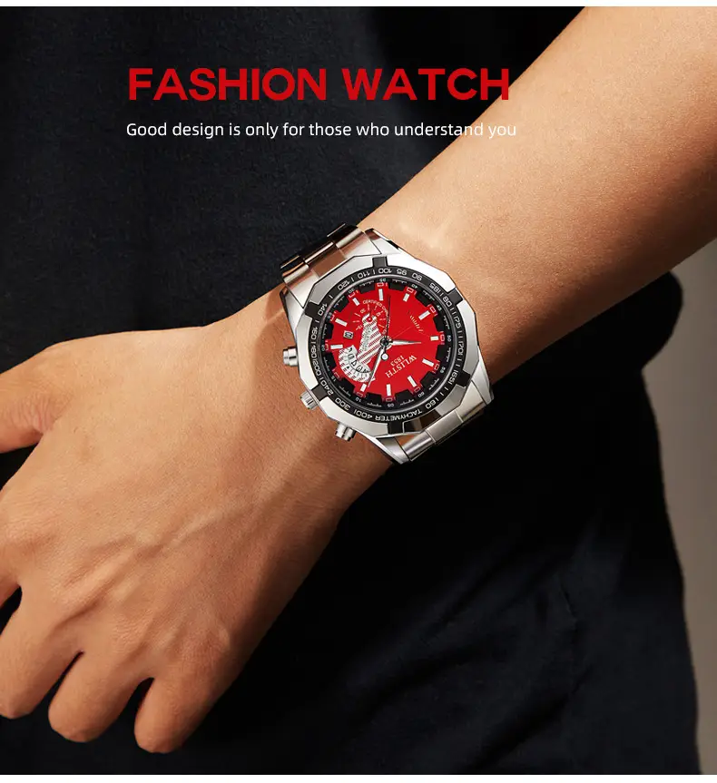 Gold Chronograph Watch with Calendar & Dial — feature 15