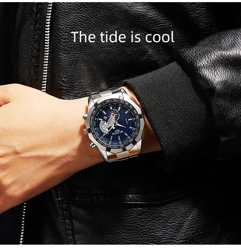 Gold Chronograph Watch with Calendar & Dial — feature 16