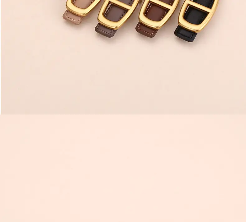 Women Genuine Leather Belt 20cm Gold Buckle — feature 18
